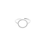 bague cassandre cercle laiton rhodié couleur argent