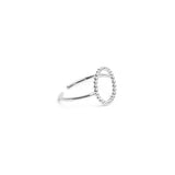 bague cassandre cercle laiton rhodié couleur argent