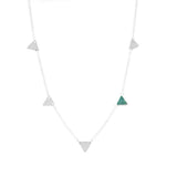 Collier Léonore triangles et pierre laiton couleur or