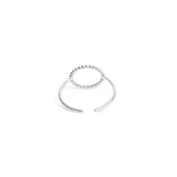 bague cassandre cercle laiton rhodié couleur argent