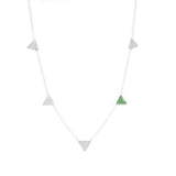 Collier Léonore triangles et pierre laiton couleur or