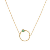 Collier Chloé cercle et pierre laiton couleur or