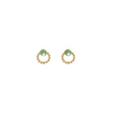 Boucles d'oreilles Charlie puce cercle et pire laiton couleur or