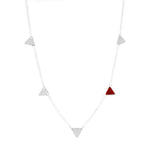 Collier Léonore triangles et pierre laiton couleur or