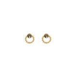 Boucles d'oreilles Charlie puce cercle et pire laiton couleur or