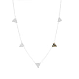 Collier Léonore triangles et pierre laiton couleur or