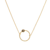 Collier Chloé cercle et pierre laiton couleur or