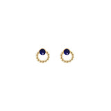 Boucles d'oreilles Charlie puce cercle et pire laiton couleur or