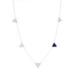 Collier Léonore triangles et pierre laiton couleur or
