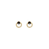 Boucles d'oreilles Charlie puce cercle et pire laiton couleur or