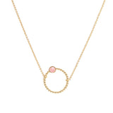 Collier Chloé cercle et pierre laiton couleur or