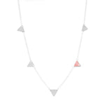 Collier Léonore triangles et pierre laiton couleur or