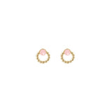 Boucles d'oreilles Charlie puce cercle et pire laiton couleur or