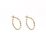 Boucles d'oreilles Capucine créoles laiton couleur or