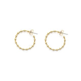 Boucles d'oreilles Capucine créoles laiton couleur or