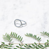 bague cassandre cercle laiton rhodié couleur argent