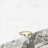 Bague Catheline perlée laiton couleur or