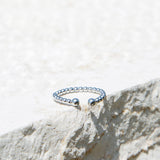 Bague Catheline perlée laiton rhodié couleur argent