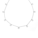 collier céleste pampilles cercle laiton rhodié argent