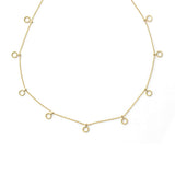 collier céleste pampilles cercle laiton couleur or