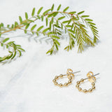 Boucles d'oreilles petit anneau laiton couleur or