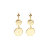 Boucles d'oreilles Célia pierre laiton couleur or