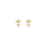 Boucles d'oreilles Charlie puce cercle et pire laiton couleur or