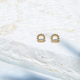 Boucles d'oreilles Claire puce cercle laiton couleur or