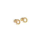 Boucles d'oreilles Claire puce cercle laiton couleur or