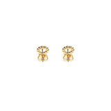 Boucles d'oreilles Claire puce cercle laiton couleur or