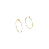 Boucles d'oreilles Clarisse créoles laiton couleur or
