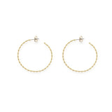 Boucles d'oreilles Clarisse créoles laiton couleur or