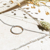 Bague Colombe perlée laiton rhodié couleur argent