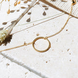 Bracelet Colombe cercle laiton couleur or