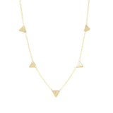 Collier Léonore triangles et pierre laiton couleur or