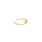 Bague Lorraine triangle ajouré laiton couleur or
