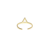Bague Lorraine triangle ajouré laiton couleur or