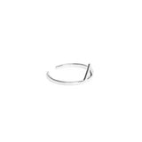Bague Lorraine triangle ajouré laiton couleur argent