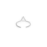 Bague Lorraine triangle ajouré laiton couleur argent
