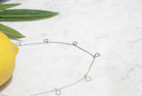collier céleste pampilles cercle laiton rhodié argent
